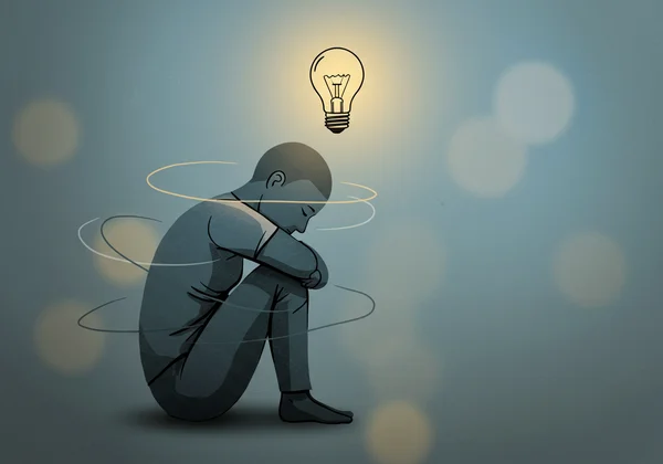 seseorang yang mengasingkan diri, cahaya malap.