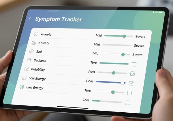 Digital checklist interface for depression assessment
